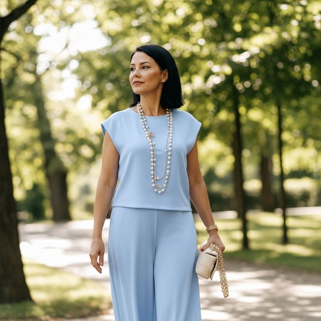 Conjunto Leandra com Calça Pantalona Elegante e Confortável