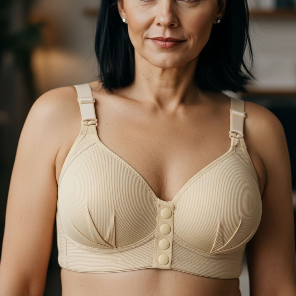 [Kit 3 peças] Sutiã com botões frontais  - Olívia