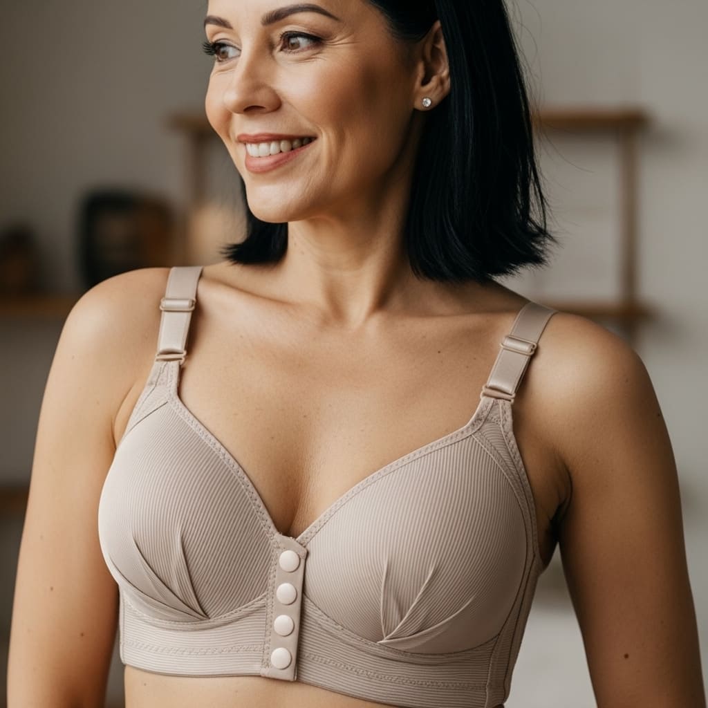 [Kit 3 peças] Sutiã com botões frontais  - Olívia