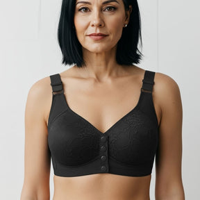 [Kit 3 peças] Sutiã Lorena - Alta Sustentação com Renda Floral e Fecho Frontal