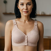 [Kit 3 peças] Sutiã Lorena - Alta Sustentação com Renda Floral e Fecho Frontal