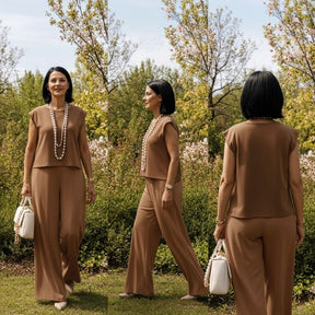 Conjunto Leandra com Calça Pantalona Elegante e Confortável