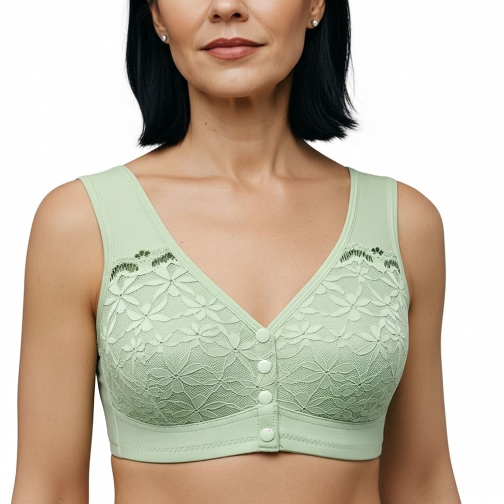 [Kit 2 peças] Sutiã Ivana - Alta Sustentação com Renda Floral e Fecho Frontal