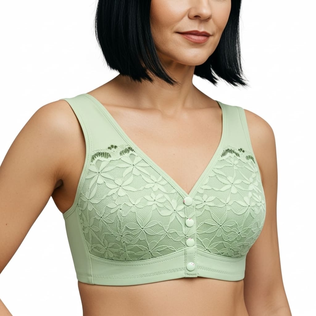 [Kit 2 peças] Sutiã Ivana - Alta Sustentação com Renda Floral e Fecho Frontal