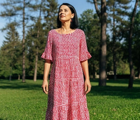 Vestido Midi Lecce - Frescor E Elegância Para O Dia a Dia