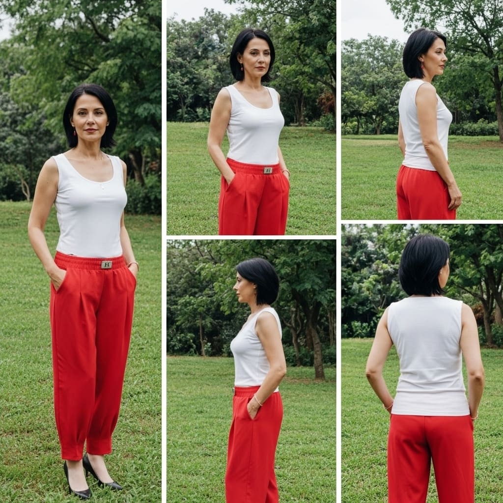 [2 peças] Calça versátil e leve - Evelin