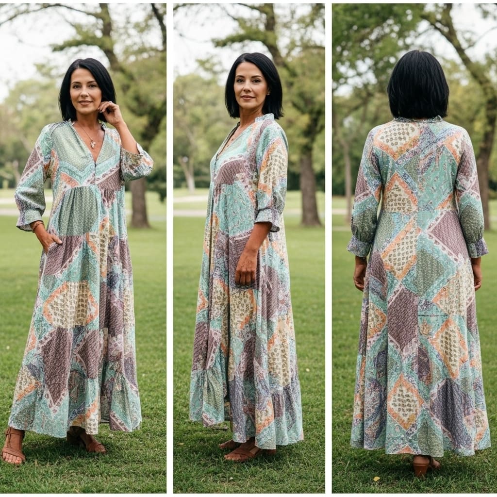 Vestido Patchwork Boho – Isadora