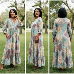 Vestido Patchwork Boho – Isadora