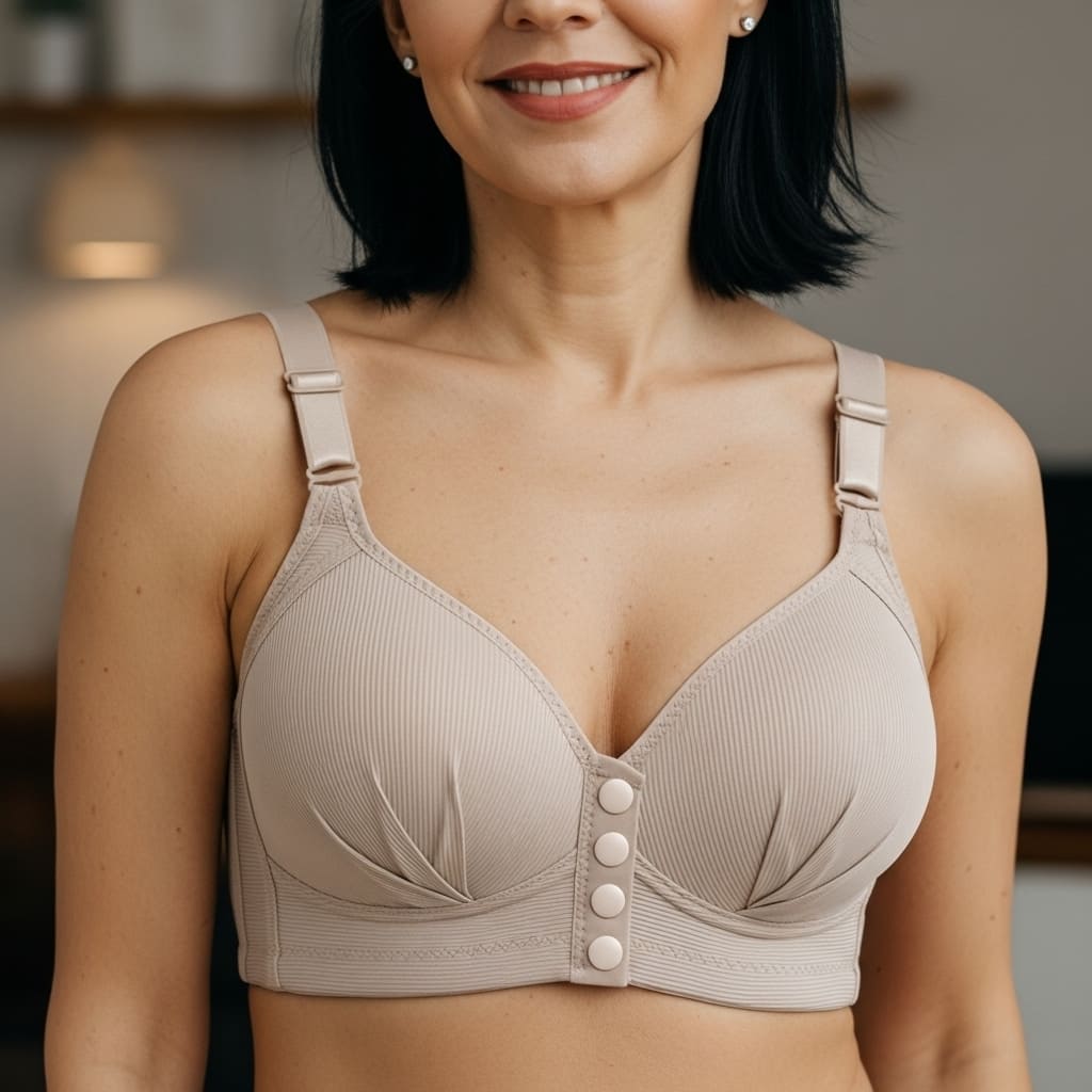 [Kit 3 peças] Sutiã com botões frontais  - Olívia