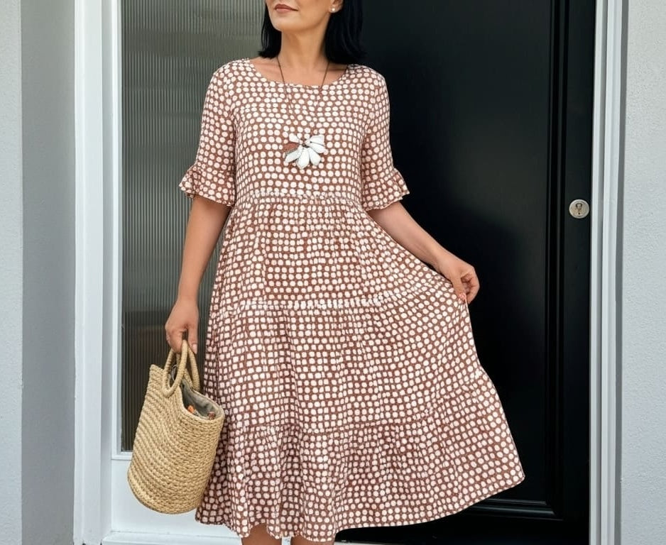 Vestido Midi Lecce - Frescor E Elegância Para O Dia a Dia