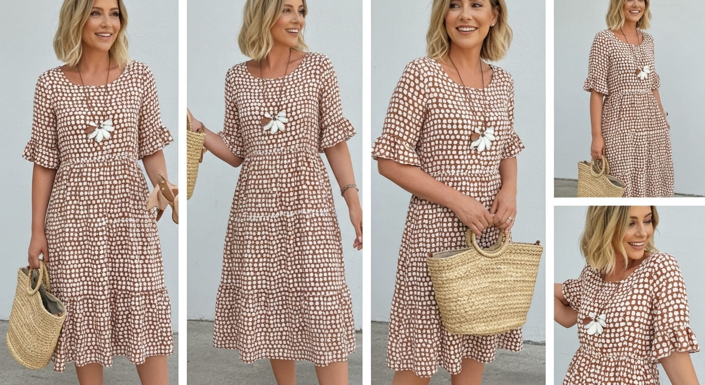 Vestido Midi Lecce - Frescor E Elegância Para O Dia a Dia