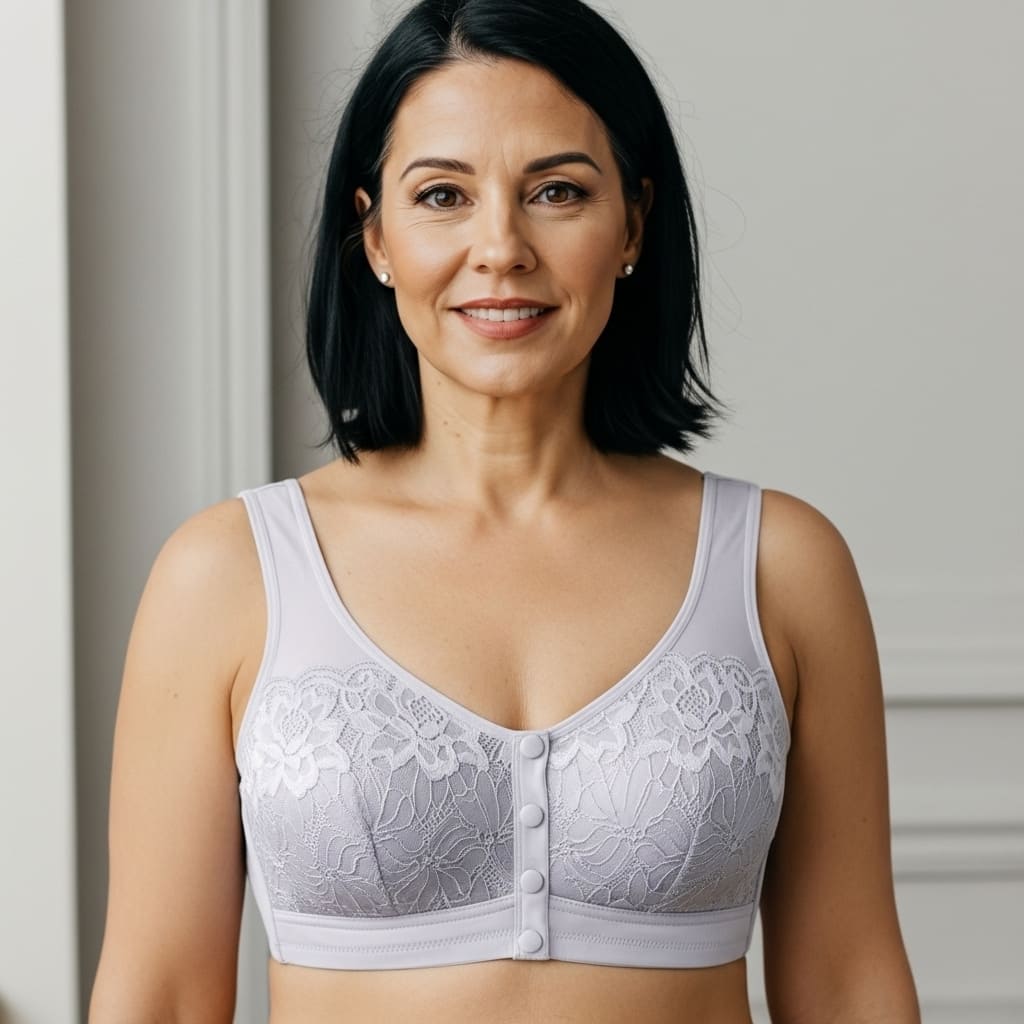 [Kit 3 peças] Sutiã Carol - Conforto com botões frontais