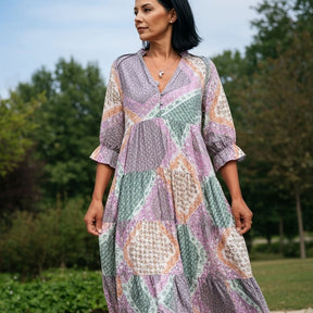Vestido Patchwork Boho – Isadora