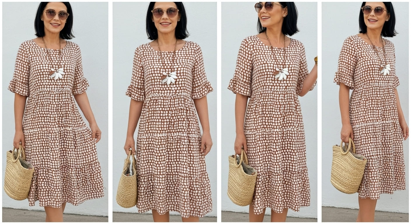 Vestido Midi Lecce - Frescor E Elegância Para O Dia a Dia