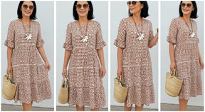 Vestido Midi Lecce - Frescor E Elegância Para O Dia a Dia