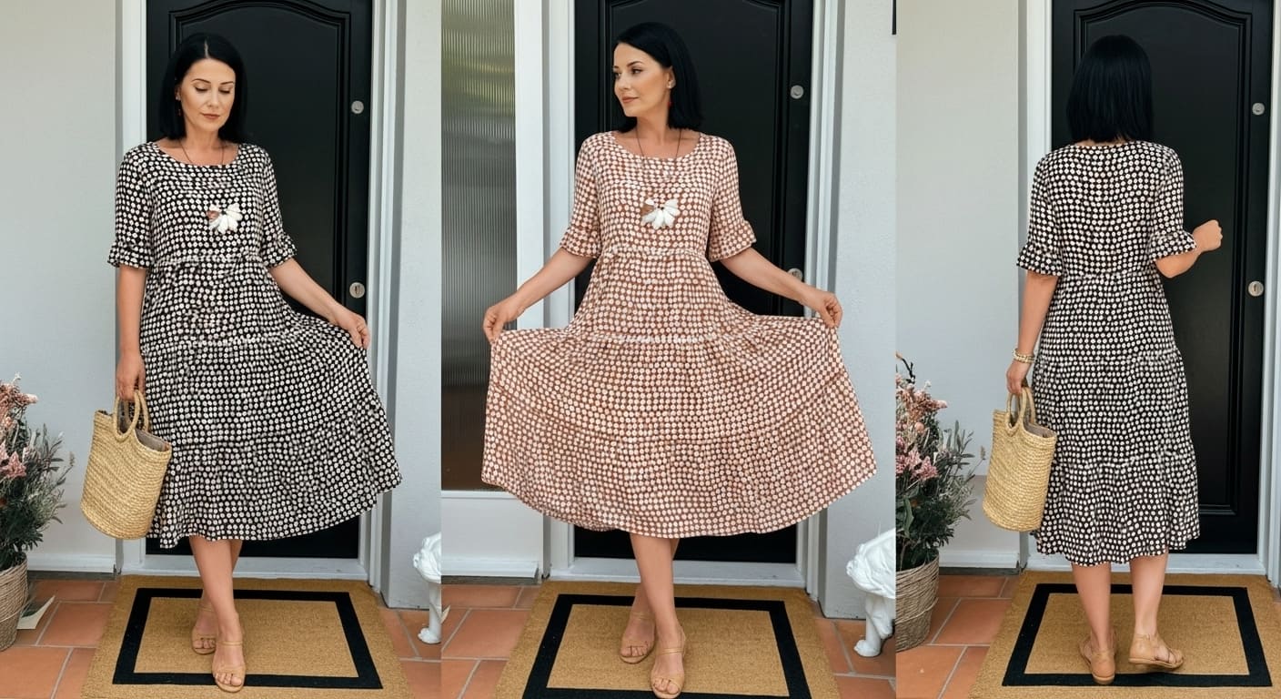 Vestido Midi Lecce - Frescor E Elegância Para O Dia a Dia