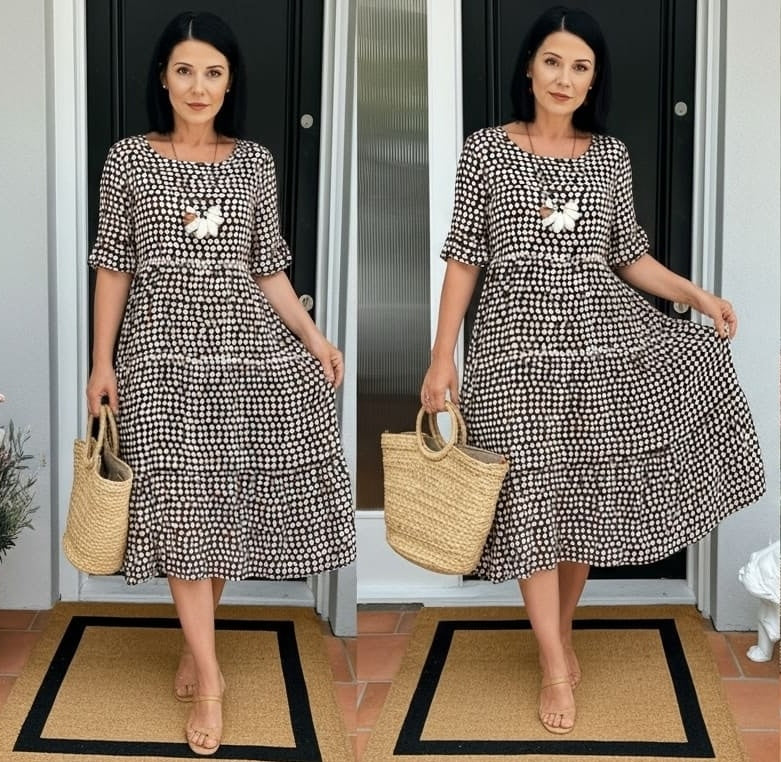 Vestido Midi Lecce - Frescor E Elegância Para O Dia a Dia