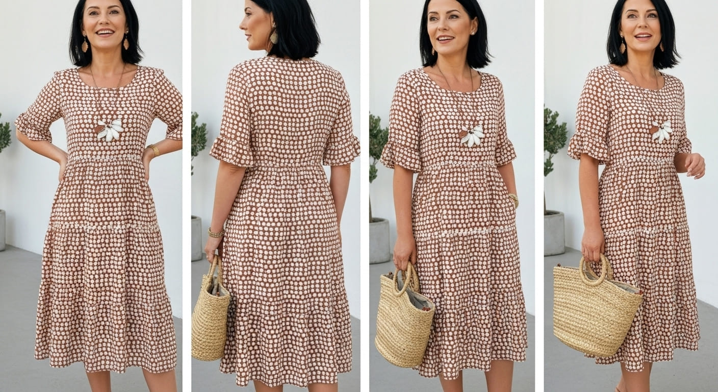 Vestido Midi Lecce - Frescor E Elegância Para O Dia a Dia