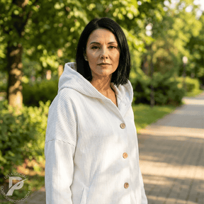 Casaco Brigite - Modelagem Oversized em Veludo Cotelê com Capuz