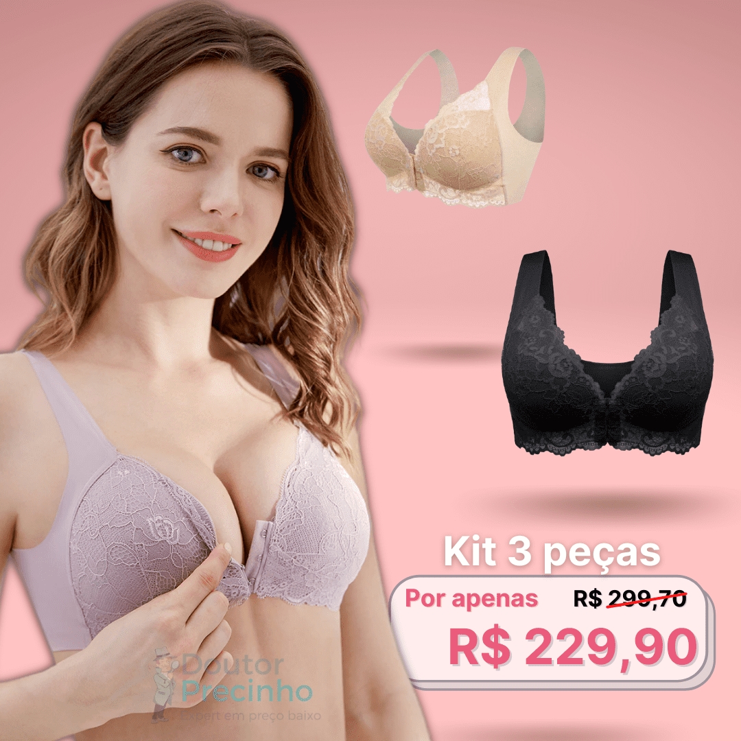 Sutiã Soft Confort - Kit 3 peças